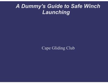 A Dummy's Guide to Safe Winch Launching - Magalies Gliding Club