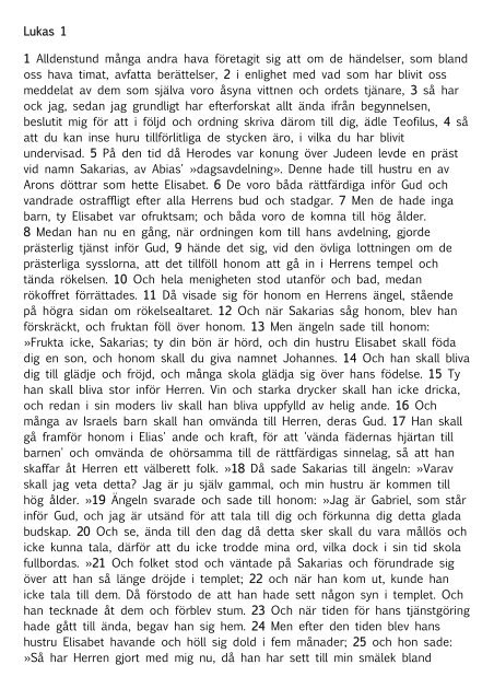 Svenska Bibeln 1917 - findbible.net