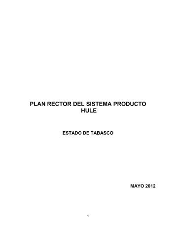 Plan Rector Sistema Producto Estatal Tabasco Hule