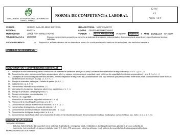 NORMA DE COMPETENCIA LABORAL - Observatorio Laboral y ...