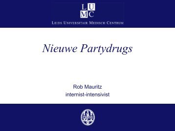 Nieuwe partydrugs - Intensive Care Apeldoorn