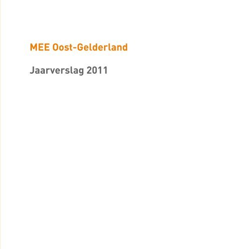 MEE Oost-Gelderland Jaarverslag 2011