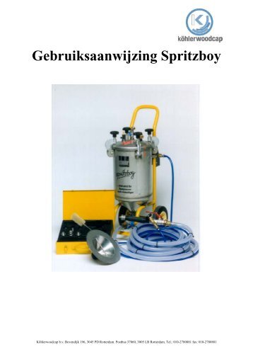 Spritzboy gebruiks- en veiligheidsaanwijzing - Kohler B.V.