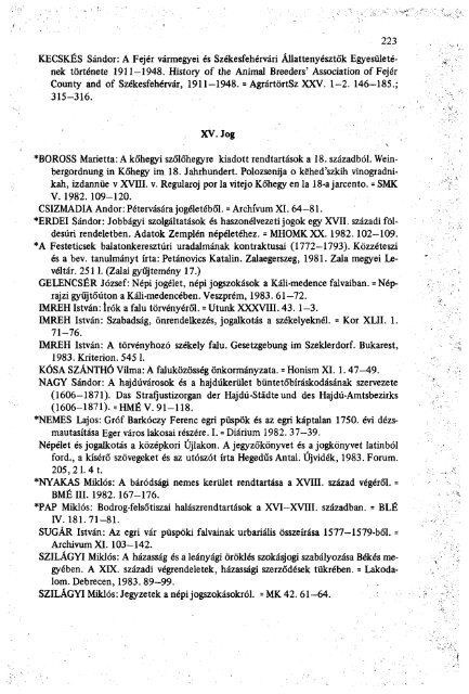 A magyar néprajztudomány bibliográfiája, 1983 - EPA