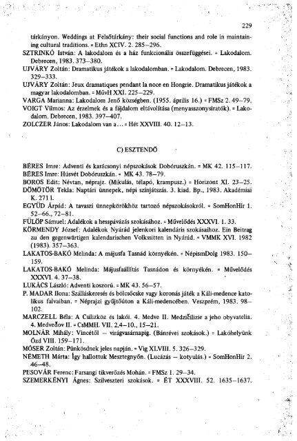 A magyar néprajztudomány bibliográfiája, 1983 - EPA