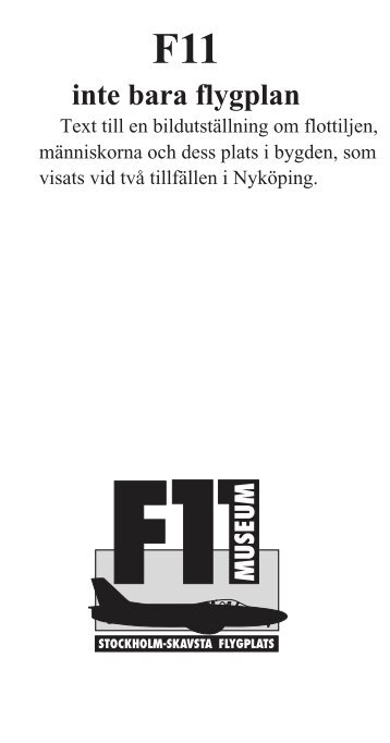 Ladda ner ett informationsblad - F11 Museum