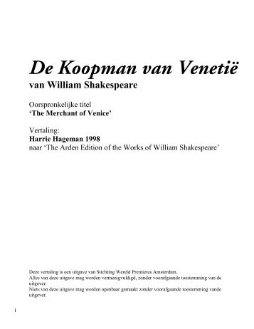 De Koopman van Venetië - Harrie Hageman