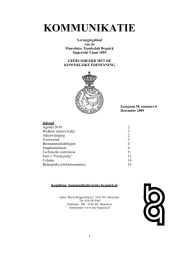 Kommunikatie 2009-06.pdf - MTC Bequick