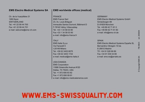 Reprocessing Instructions - EMS - Electro Medical Systems