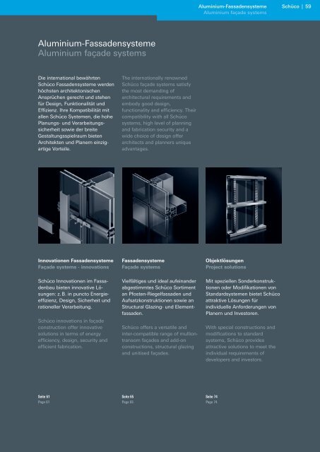 Aluminium-Fassadensysteme Aluminium façade systems | Schüco