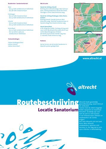 Terreinplattegrond en route in pdf - Altrecht