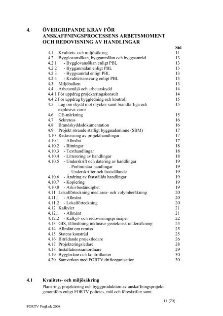 Handbok ProjLok 3/2008 - Fortifikationsverket