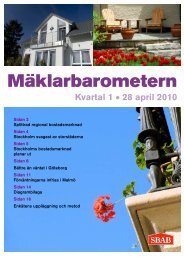 Mäklarbarometern kvartal 1 2010 - SBAB