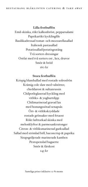 Catering - Kvartersmenyn.com