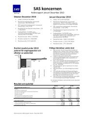 Year-end report 2010 - SAS Group