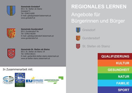 REGIONALES LERNEN Angebote für Bürgerinnen und Bürger