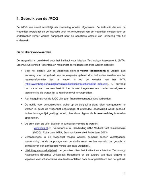 Medical Consumption Questionnaire FEBRUARI 2013