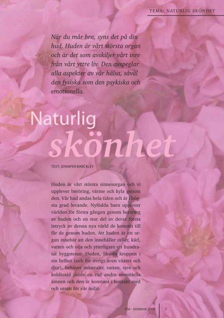 Tema: Naturlig skönhet - Weleda