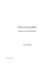 Göran Rydeberg - Searching for Raoul Wallenberg