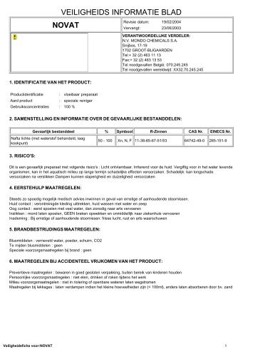 novat - Mondo Chemicals