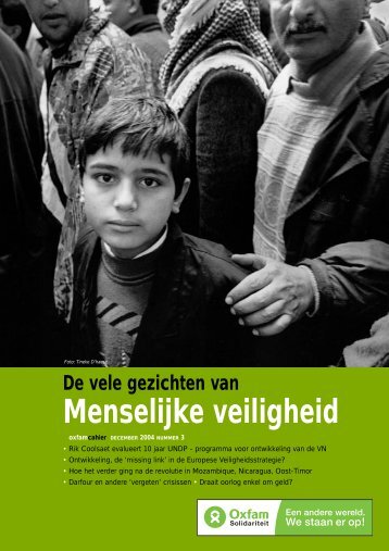 De vele gezichten van Menselijke veiligheid. - Oxfam-Solidariteit