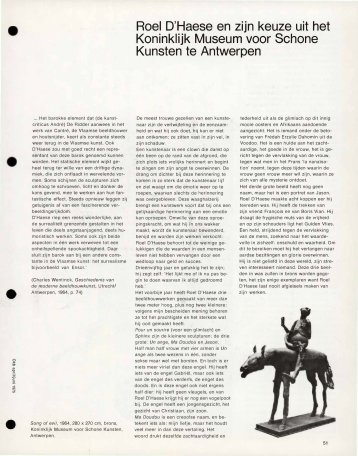 Roei D'Haese en zijn keuze uit het Koninklijk Museum ... - Tento.be
