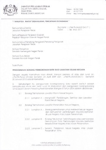 Surat arahan - Portal Rasmi Jabatan Pelajaran Perak