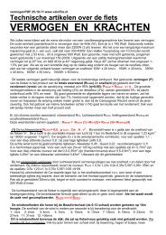 VERMOGEN EN KRACHTEN - Velofilie
