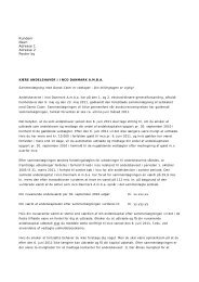 Orienteringsbrev vedr. andelskapital - inco Danmark