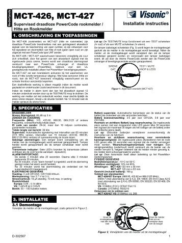 MCT 426 / 427 Visonic Powermax Rookmelder handleiding.pdf