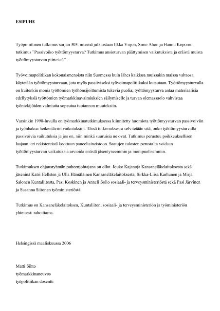 Passivoiko työttömyysturva (pdf) - Mol.fi