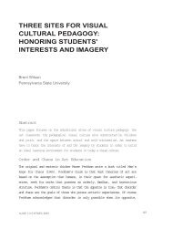 THREE SITES FOR VISUAL CULTURAL PEDAGOGY: HONORING ...