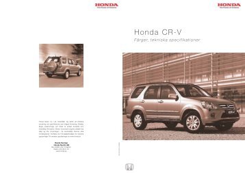 Honda CR-V Tekniska specifikationer