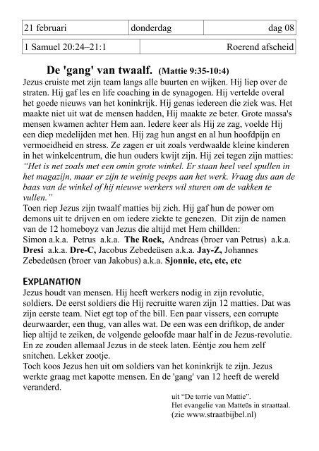 40 dagen boekje 2013 - Gereformeerde Kerk Almkerk