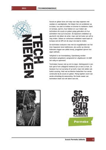 2011 [TECHNIEKENBOEKJE] - Scouts Permeke - Jabbeke