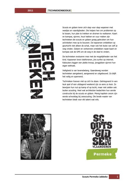 2011 [TECHNIEKENBOEKJE] - Scouts Permeke - Jabbeke