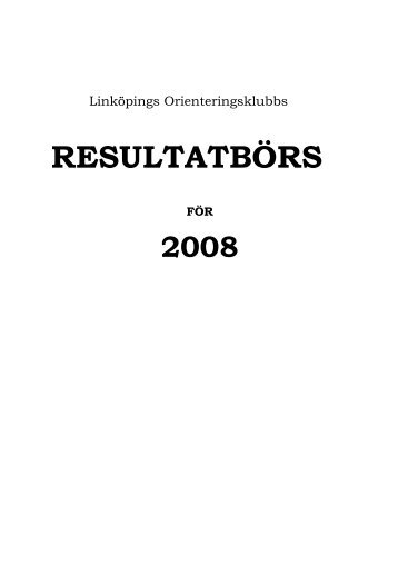 Resultatbörsen (pdf-format) - Linköpings OK