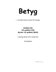 Godkänd (G) Väl godkänd (VG) Mycket väl godkänd (MVG)