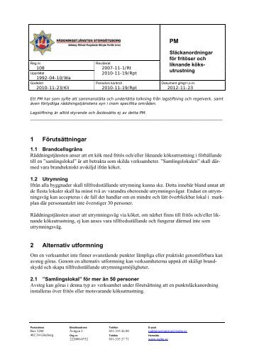 Släckanordningar för fritöser och liknande köksutrustning , pdf