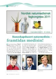 framtidas medisin! - Norske Naturterapeuters Hovedorganisasjon