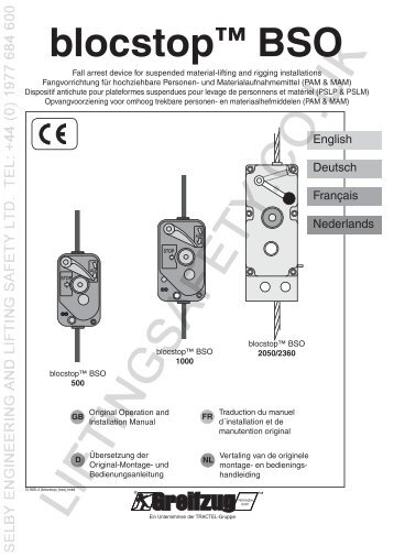 blocstop™ BSO - Lifting Equipment