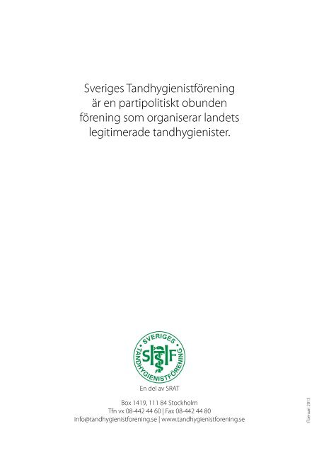 Etiska Regler & Kommentarer - Sveriges Tandhygienistförening
