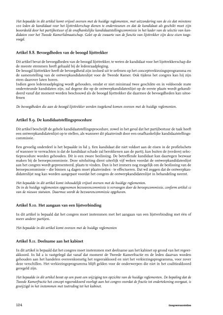 Statuten en reglementen* - PvdA