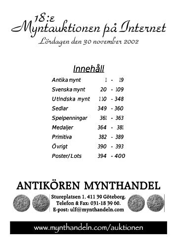 IT-auktion 18 - Mynthandeln.com