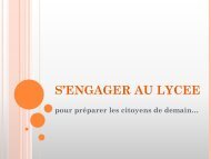 S'ENGAGER AU LYCEE - Académie de Limoges