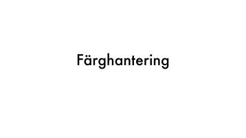 Färghantering - bildpunkt