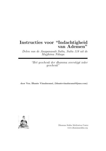 Instructies voor “Indachtigheid van Ademen” - Dhamma Sukha ...