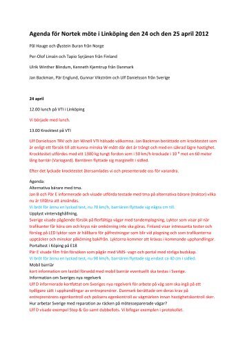 Minnesateckningar 24 och den 25 april 2012 med agenda ... - NMF