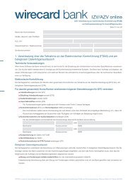 Ebanking Erstbenutzung Wirecard Bank