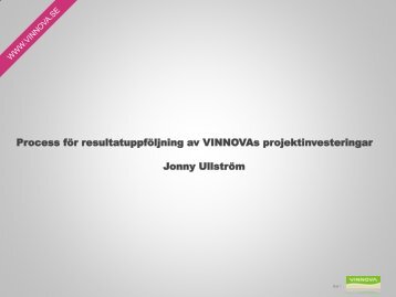Vinnova - Process för resultatuppföljning